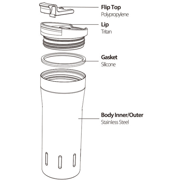 SANTECO Kariba Thermal Tumbler, 12 oz, Stainless Steel, Vacuum Insulated